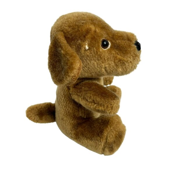Brown Plush Dog Stuffed Animal Toy With Floppy Ears 9 Inches Tall Soft & Cuddly - Picture 2 of 5
